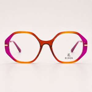Alternative view of ELYOS DSF7034 C2 – Monture géométrique rose et orange