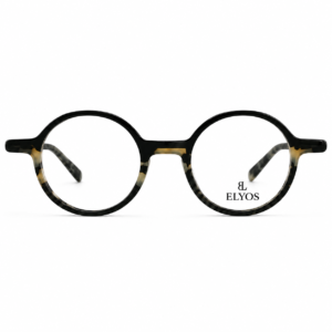 ELYOS KBT98031 – Monture ronde noire marbrée