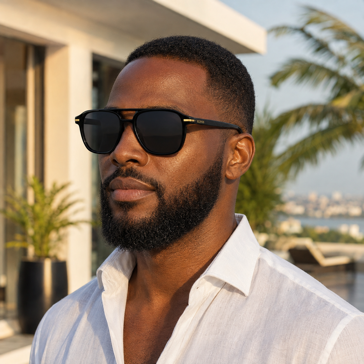 ELYOS KIKOO aviator noires à double pont – Image 2